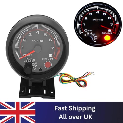 Red led car - red, tachometer