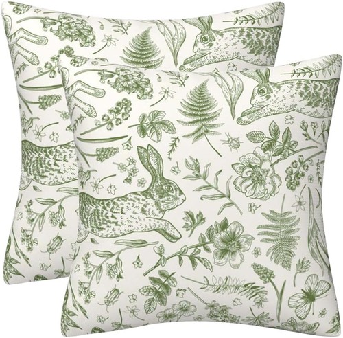 Set green cushion covers - cushion,