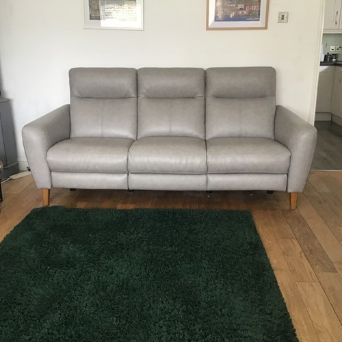 Used leather look - , grey