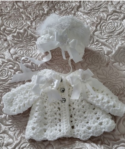 Hand crochet baby cardigans - hand,