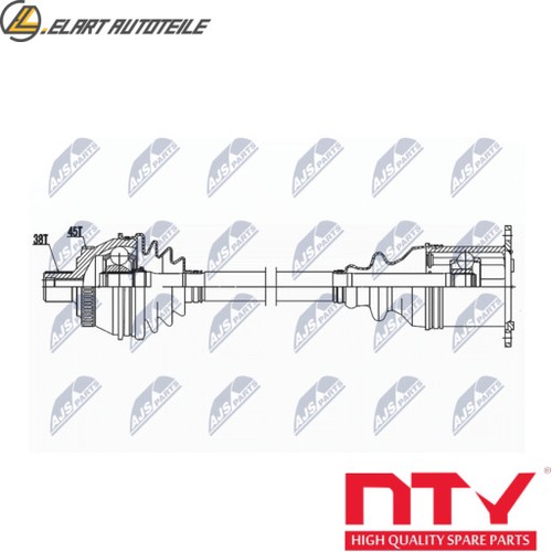 Driveshaft npw 038 - driveshaft, npw-au-038