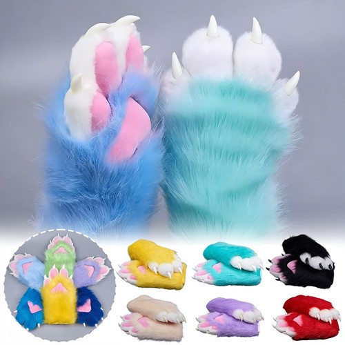 Colorful cat paw - paw, plush