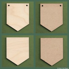 Wooden rectangle bunting flag