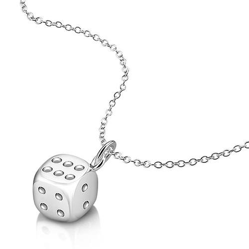 925 sterling silver dice - silver,