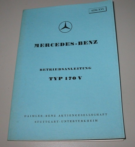 Betriebsanleitung mercedes 170 - betriebsanleitung,