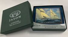 JASON Coasters On The Wind D2764 Roy Cross Americas Cup Sailboats Six Piece Set