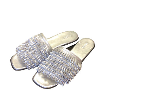 Bnib hush leather fringe slide - bnib,