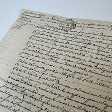1777 Antique French Document