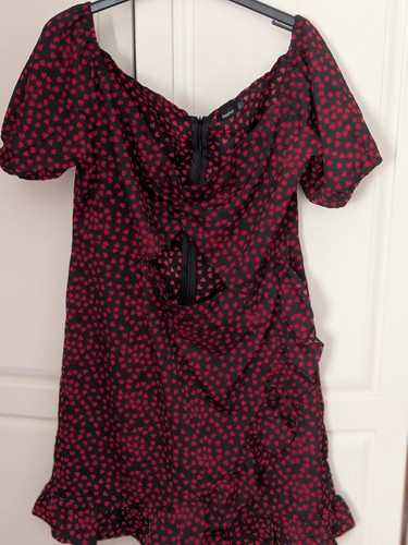 Boohoo black red - black, heart