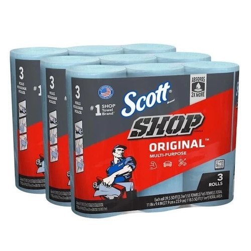 Blue shop towel cleaning wipes - blue,