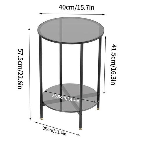 Double tier grey tempered - double,