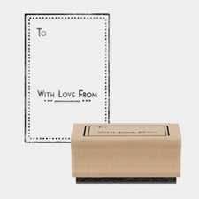 East of India Rubber Stamp To.. With Love From Card Craft Scrapbooking Stamping 