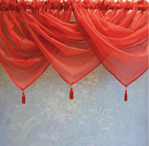 Voile swags tassled - voile,