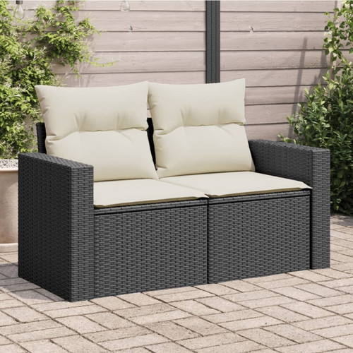 Garden sofa black and - sofa, cream