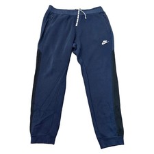 Nike Hybrid Sweatpant Joggers Casual Cuffed Drawstring Pockets Blue Mens Large