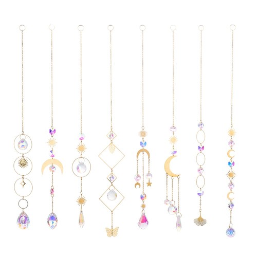 Gold prism chandelier decor - gold,