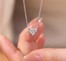 1ct Necklace Pendant White Gold Diamond Test Pass Lab-Created VVS1/D/Excellent