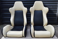 Bride Brix Reclining Bucket Seats Retrimmed Leather JDM Skyline Supra RX7 Recaro