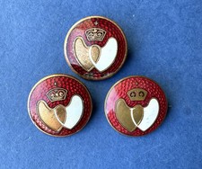 vintage blood donor Enamel Pin Badges X 3 kings crown badge nursing Donations