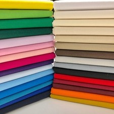 Lifestyle Plain 100% Cotton - Solid Fabric Material - 60in Wide - 50 Colours