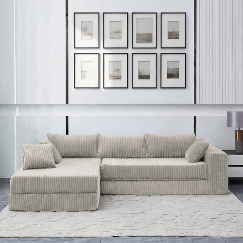 Camden sectional velvet sofa - sectional,