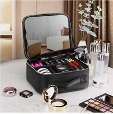 Makeup Bag with LED Mirror &