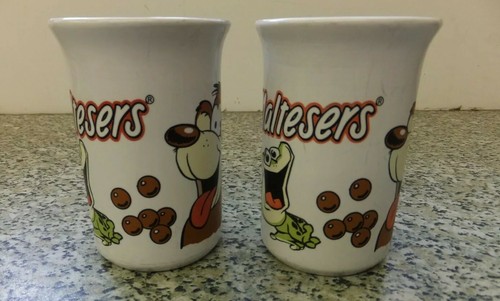 Pair vintage maltesers mugs - vintage,