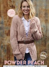 POWDER PEACH CHUNKY CABLED