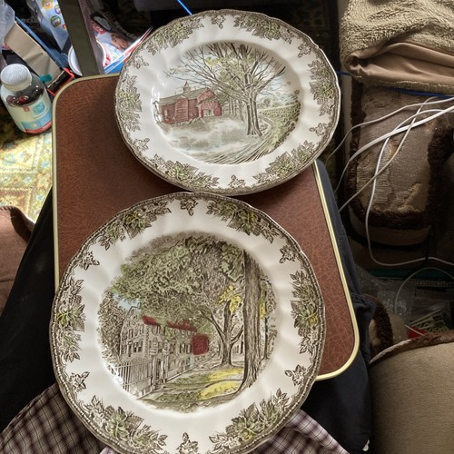 Pair johnson bros plates - pair,