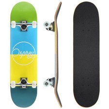 Osprey Complete Beginners Double Kick Trick Skateboard - 31in x 8in Maple Deck
