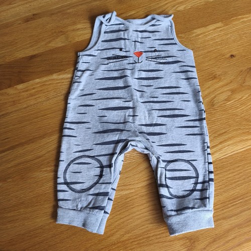 Baby boys grey cat sleeveless - grey,