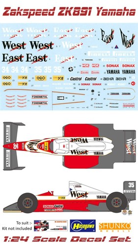 Zakspeed zk891 f1 decal - zk891,