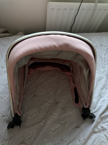 Silver cross pink hood - cross,