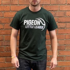 Green Baseball TShirt Men's Size Medium Retro Style Round Neck America Tee Shirt