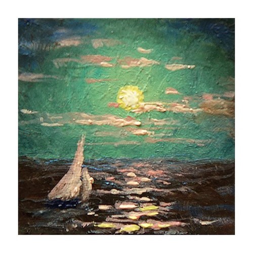 Original oil painting moon - original,