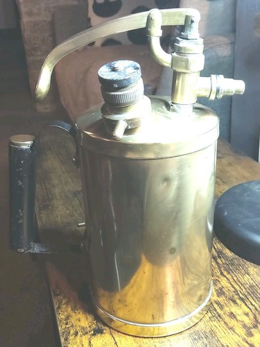 Vintage brass garden torch - brass,