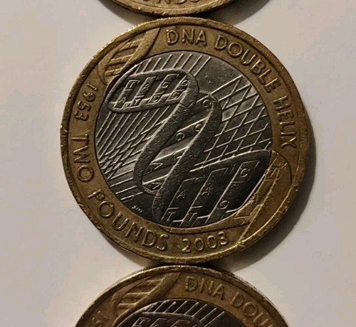 2003 two pound coin - pound, dna
