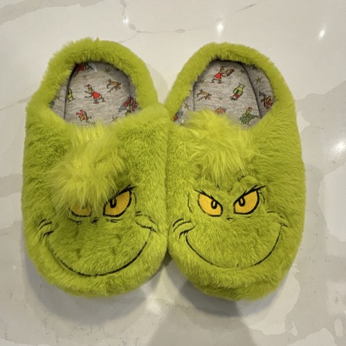 Grinch green faux fur slip - green, slip-on