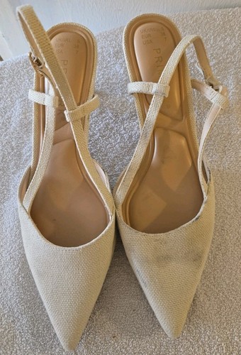 Women canvas slingback shoes - canvas,