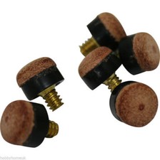 Pack of 1x to 10x Screw In Cue Tips Snooker Pool Billards Tip Head Replacement