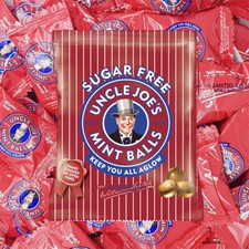 Sugar Free Uncle Joes MINT BALLS Traditional Hard Boiled Sweets Retro Candy Joe