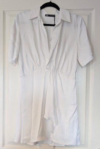 Zara off white drape shirt - drape,