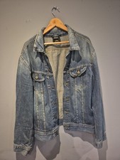 Lee Rider Denim Blue Vintage Trucker Button Up Cotton Jacket  XL
