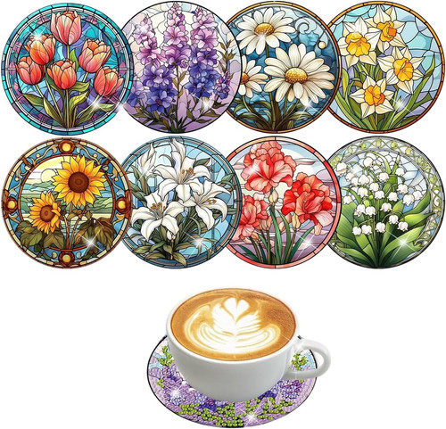 Pcs flowers diamond painting - pcs,