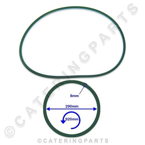 920mm long green rubber drive - green,