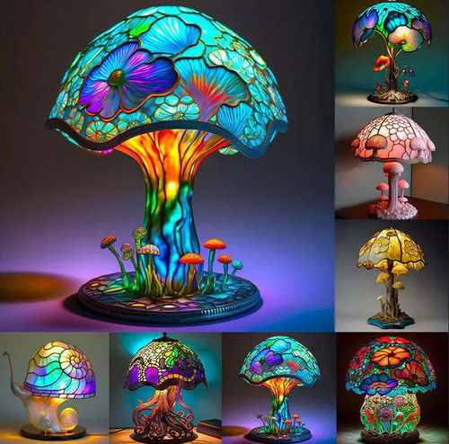 Mushroom lamp resin - mushroom,