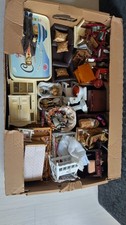 Job Lot Dolls house furniture, China people, and related items.