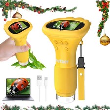 1000X Microscope for Kids, Pocket Handheld Digital Microscope fr Children 8 LEDs