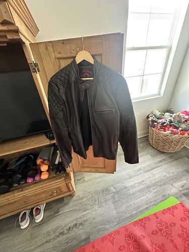 Café racer men - leather, jacket