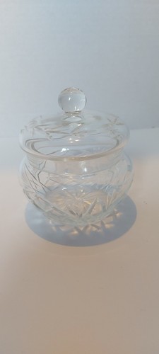Cut glass crystal - crystal, lidded